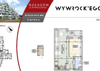 mieszkanie na sprzedaż - Rzeszów, Jana Wywrockiego